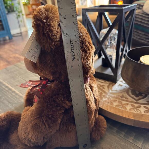 GANZ 12” Chocolate Fondue Colored Soft Teddy Bear Plush Toy Stuffed Animal - Picture 4 of 8